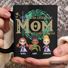 Load image into Gallery viewer, Personalized Legend of Mom Mug Custom Family Names Gift
