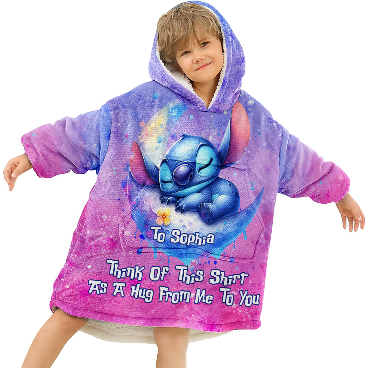 Personalized Ohana Blanket Hoodie Custom Gift for Her