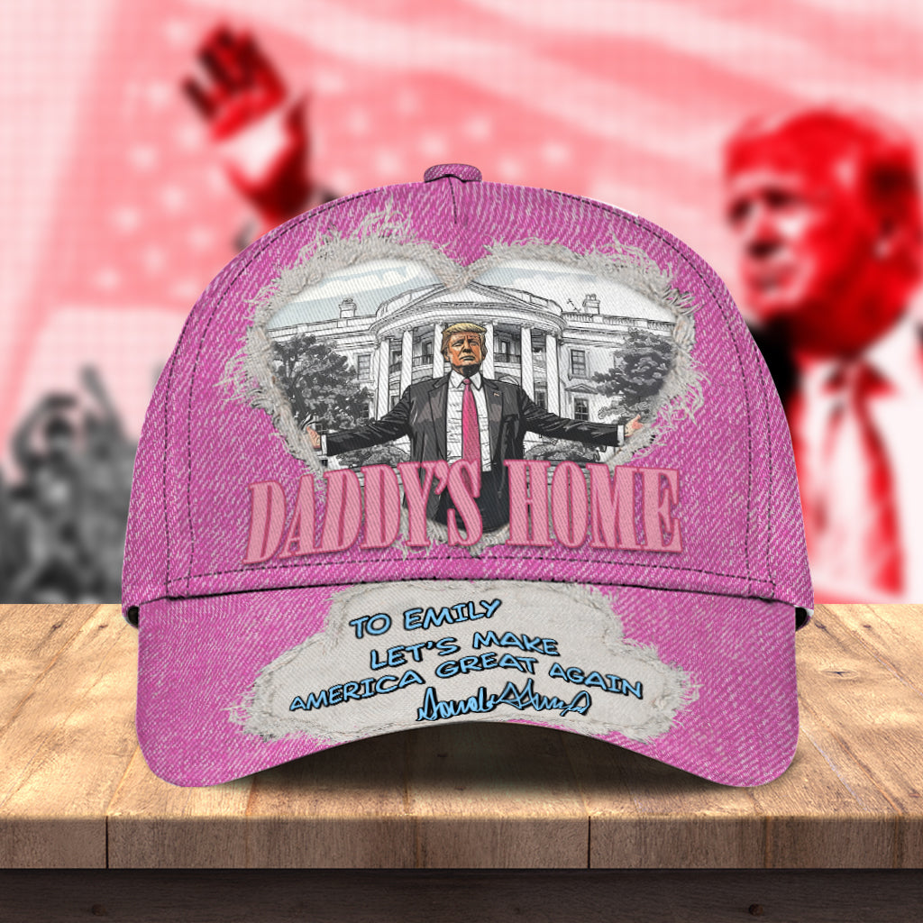 Personalized Classic Cap Daddy's Home Custom Name Gift for Dad
