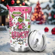 Load image into Gallery viewer, Personalized Grinch Tumbler Custom Name Holiday Drinkware
