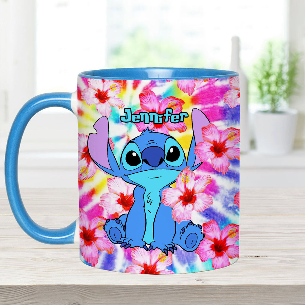 Personalized Tie Dye Accent Mug with Name for Birthday or Christmas