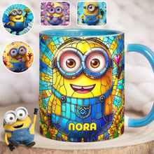 Load image into Gallery viewer, Personalized Minion Accent Mug Custom Name Gift for Kids
