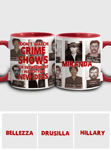 Load image into Gallery viewer, Personalized Accent Mug with Funny Crime Show Quote Gift Idea
