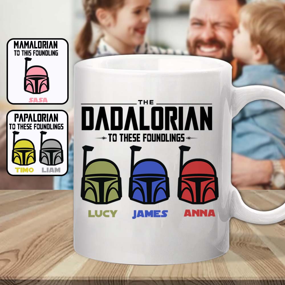 Personalized The Dadalorian Mug Custom Family Names Gift