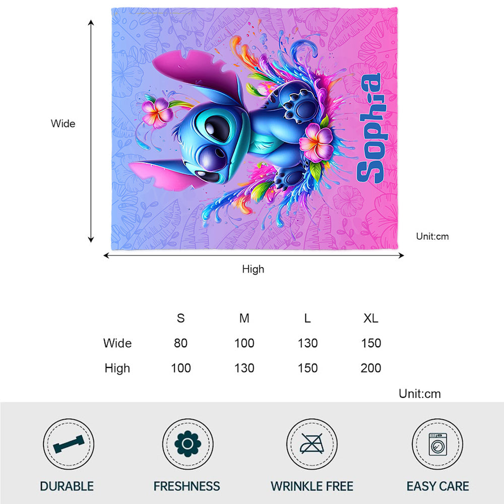 Personalized Ohana Blanket Custom Name Gift for Kids