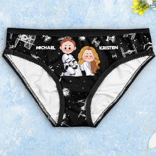 Load image into Gallery viewer, Personalized Lace Border Women Briefs Custom Name Gift Idea
