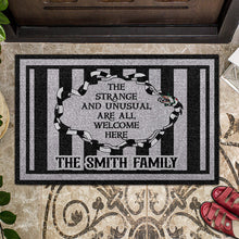 Load image into Gallery viewer, Personalized Doormat with Unique Welcome Message for Family
