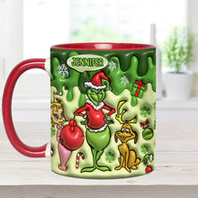 Load image into Gallery viewer, Personalized Grinch Accent Mug &amp; Coaster Custom Name Gift
