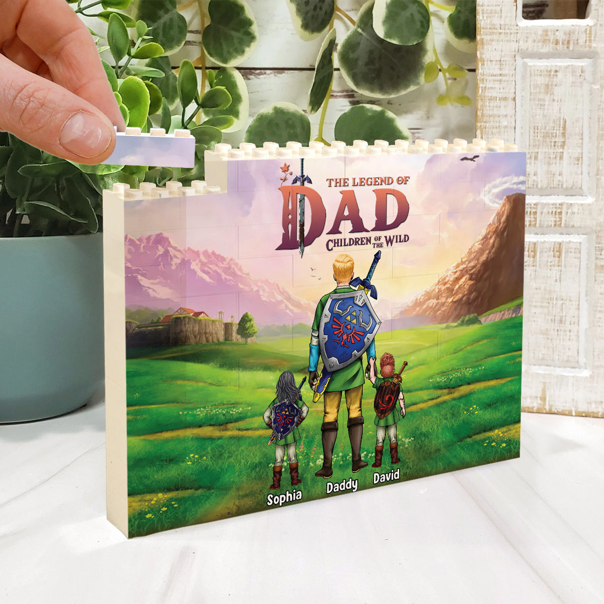 Personalized Building Brick Block Unique Gift for Dad