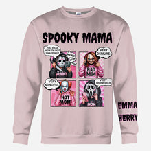 Load image into Gallery viewer, Personalized Spooky Mama All Over Shirt Custom Name Gift for Mom

