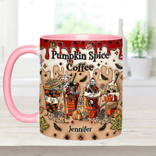 Load image into Gallery viewer, Personalized Pumpkin Spice Latte Accent Mug Custom Name Gift
