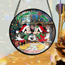 Load image into Gallery viewer, Personalized Stained Glass Suncatcher Unique Couple Gift for Anniversary
