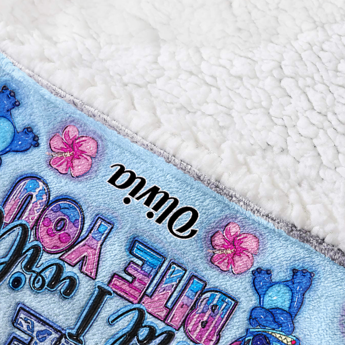 Personalized Ohana Blanket Hoodie Custom Name Soft Gift