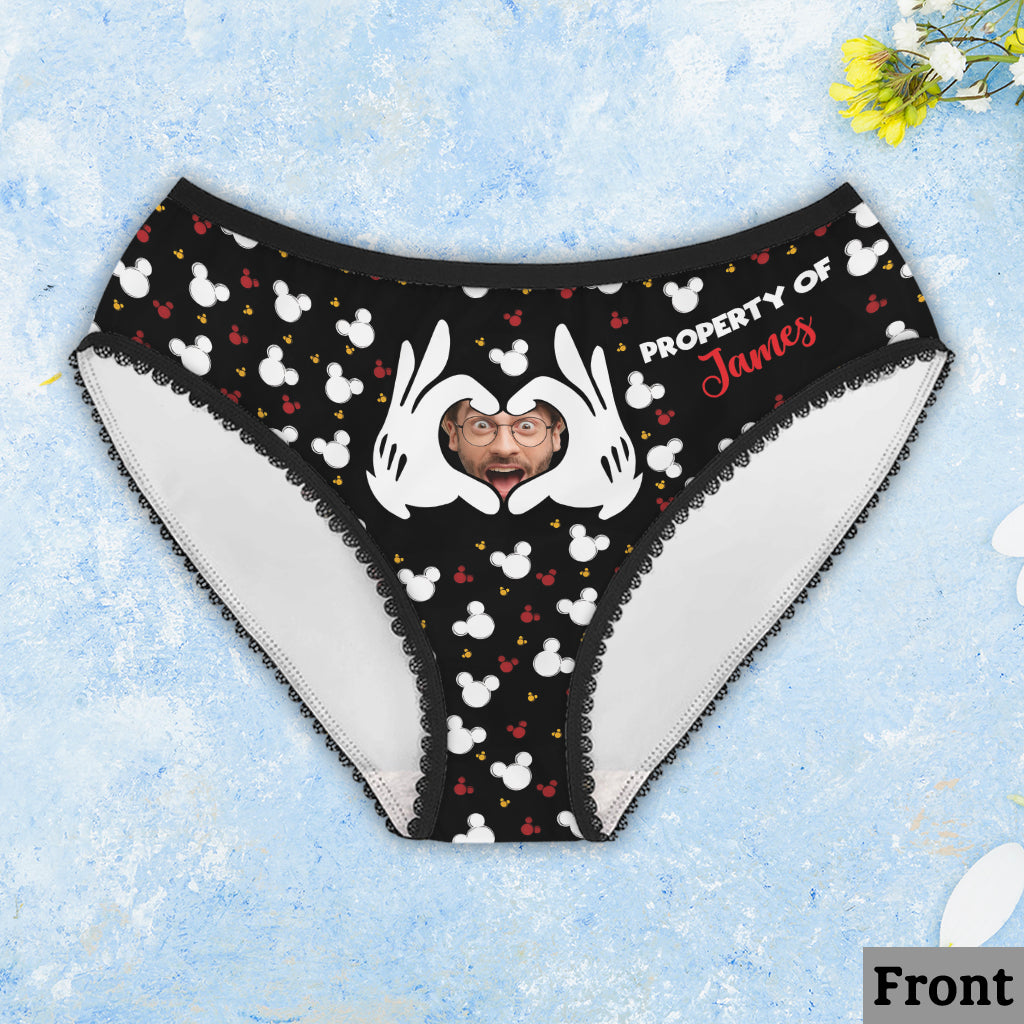 Personalized Property Of Couples Briefs Custom Name Lace Boxer Briefs