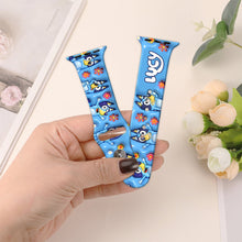 Load image into Gallery viewer, Personalized Silicone Apple Watch Band with Cute Design for Kids
