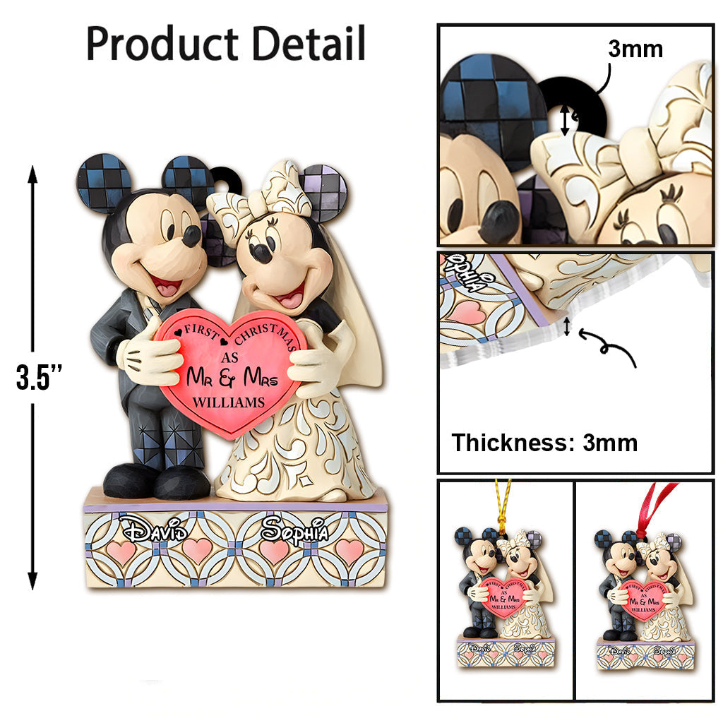 Personalized First Christmas Mouse Ornament Custom Name Gift