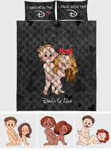 Load image into Gallery viewer, Personalized Couple Mouse Ears Quilt Set Custom Names Gift

