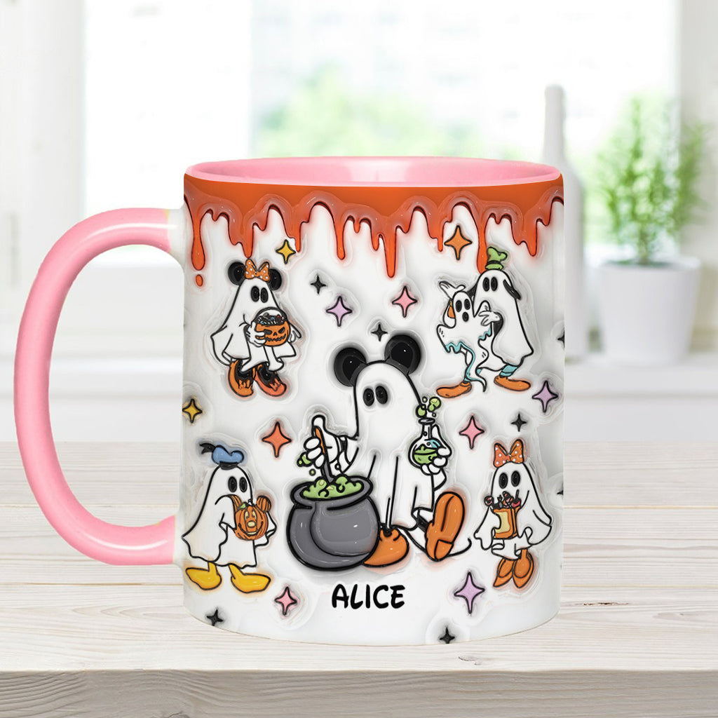 Personalized Spooky Ghost Accent Mug Custom Name Halloween Gift
