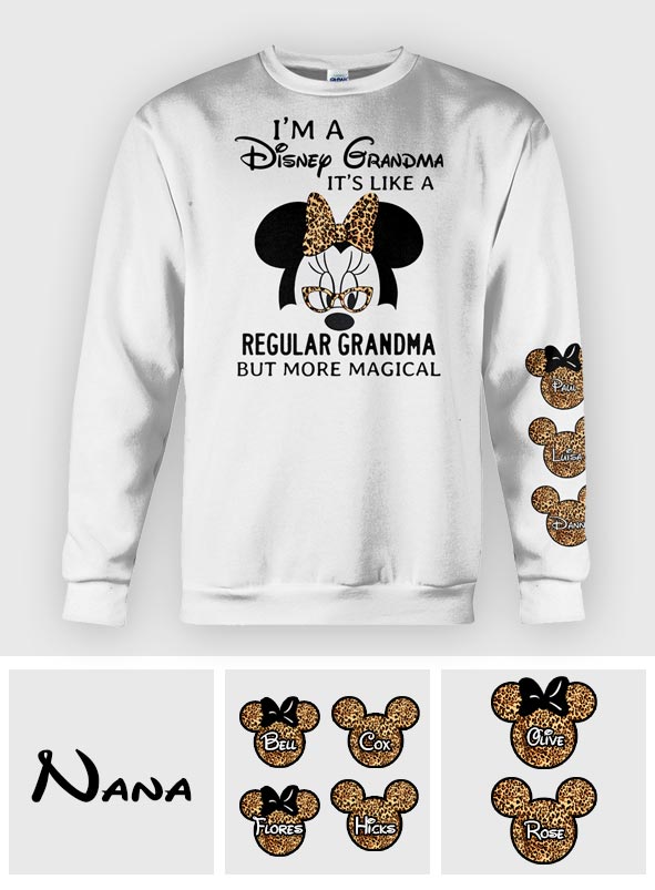 Personalized Disney Grandma All Over Shirt Custom Name Gift