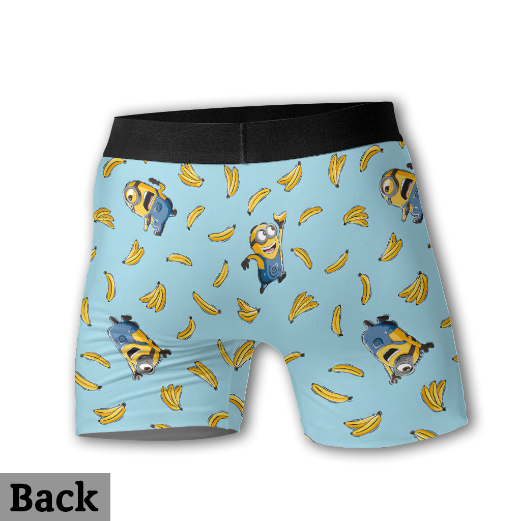 Personalized Men's Boxer Briefs with Fun Minion Design for Recreational Use
