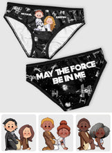 Load image into Gallery viewer, Personalized Lace Border Women Briefs Custom Name Gift Idea
