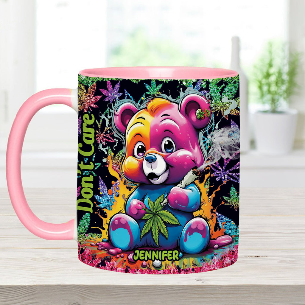 Personalized Don't Care Bear Weed Accent Mug Custom Name Gift