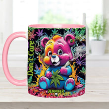 Load image into Gallery viewer, Personalized Don't Care Bear Weed Accent Mug Custom Name Gift
