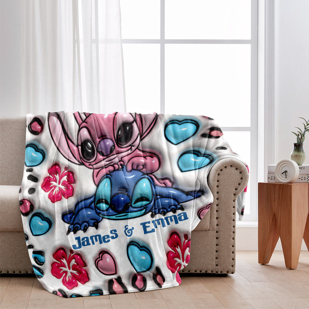 Personalized Double-Sided Flannel Ohana Blanket Gift