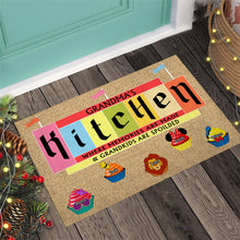 Load image into Gallery viewer, Personalized Grandma's Kitchen Doormat Custom Names Gift

