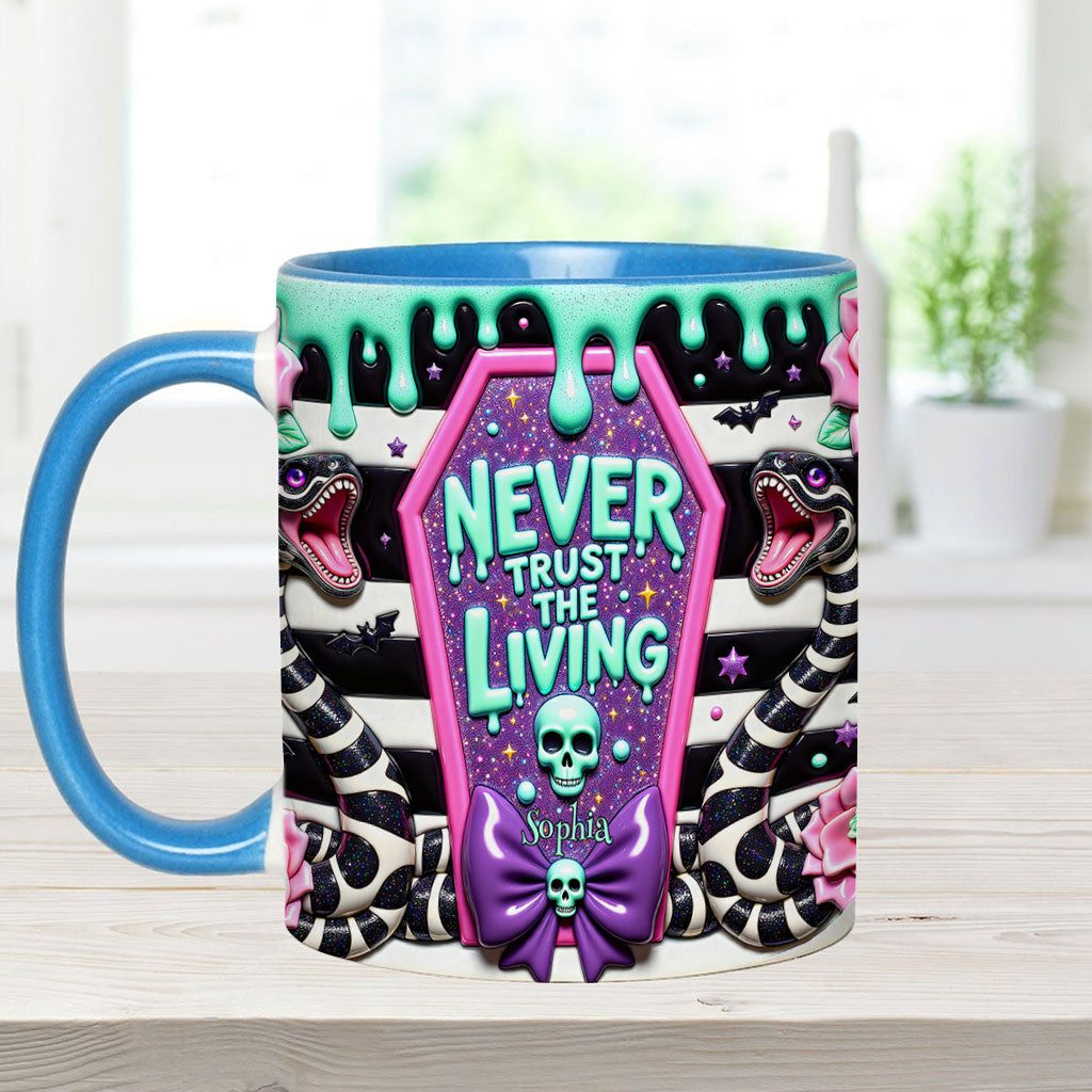 Personalized Accent Mug Never Trust The Living Gift for Couple