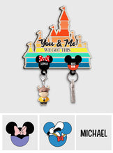 Load image into Gallery viewer, Personalized Wooden Key Holder with Names for Couples

