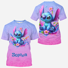 Load image into Gallery viewer, Personalized Blue Ohana All Over Shirt Custom Name Gift

