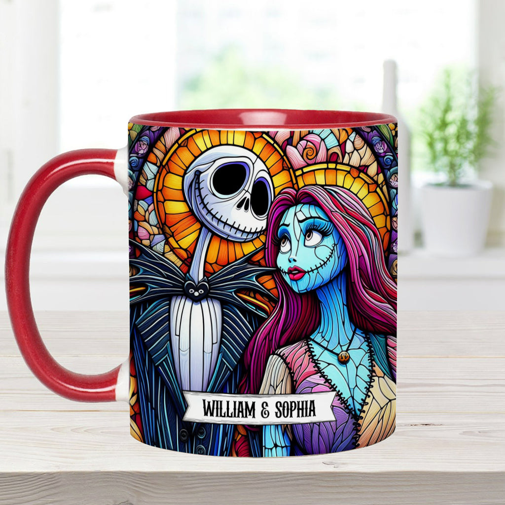 Personalized Jack and Sally Accent Mug Custom Couples Gift