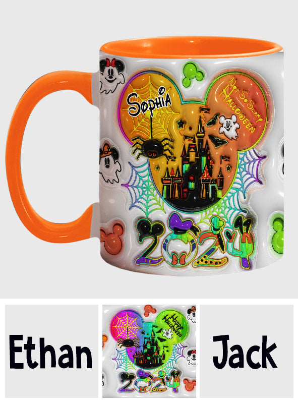 Personalized Halloween Mouse Accent Mug with Custom Name for Kids