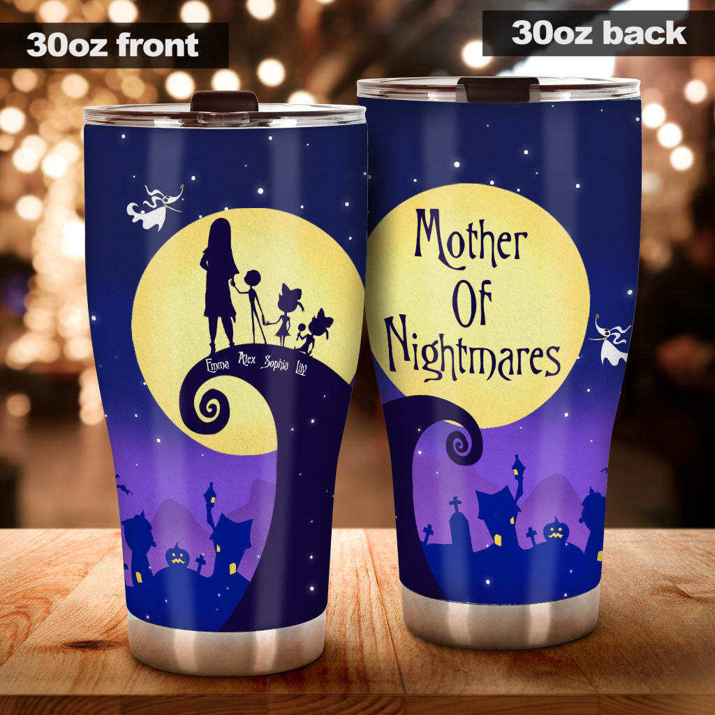 Personalized Mother Of Nightmares Tumbler Custom Name Gift for Mom
