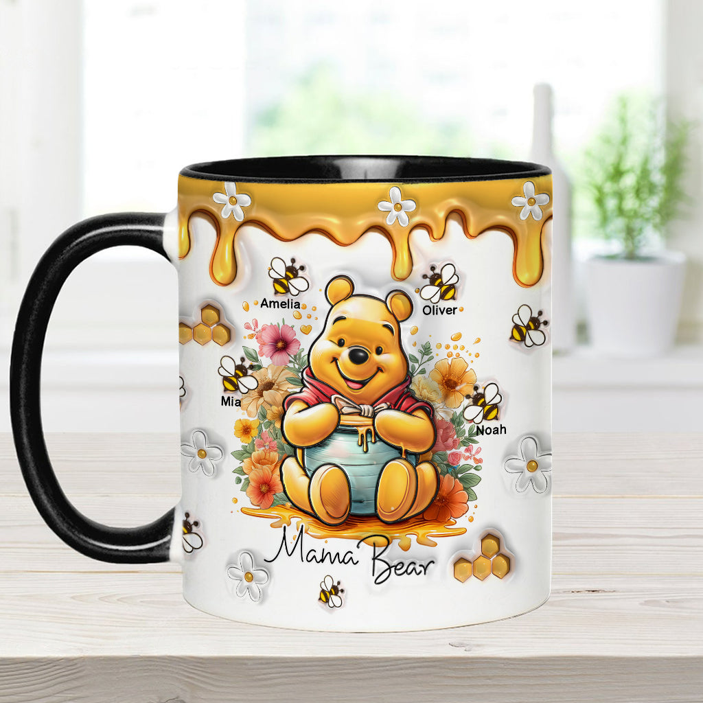 Personalized Mama Bear Accent Mug Custom Name Gift for Mom