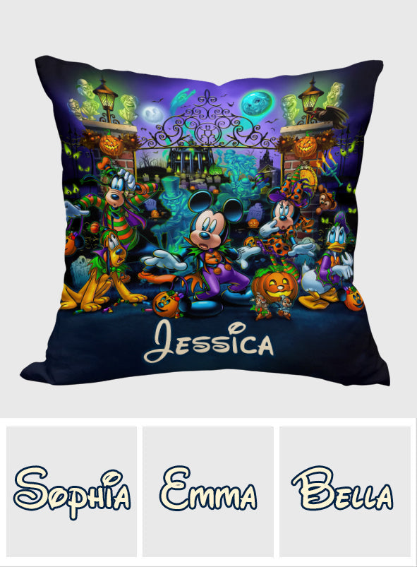 Personalized Halloween Throw Pillow with Custom Name for Kids