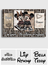 Load image into Gallery viewer, Personalized Mouse Mickey Minnie Canvas Art Gift for Couple
