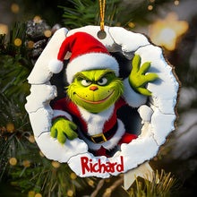 Load image into Gallery viewer, Personalized Grinch Christmas Ornament Custom Name Gift
