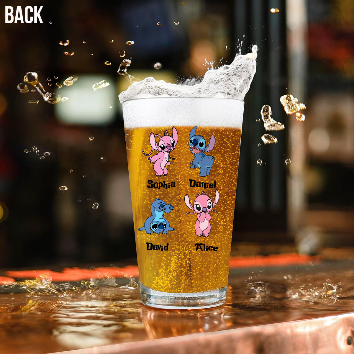 Personalized Beer Glass for Dad Custom Name Gift Idea