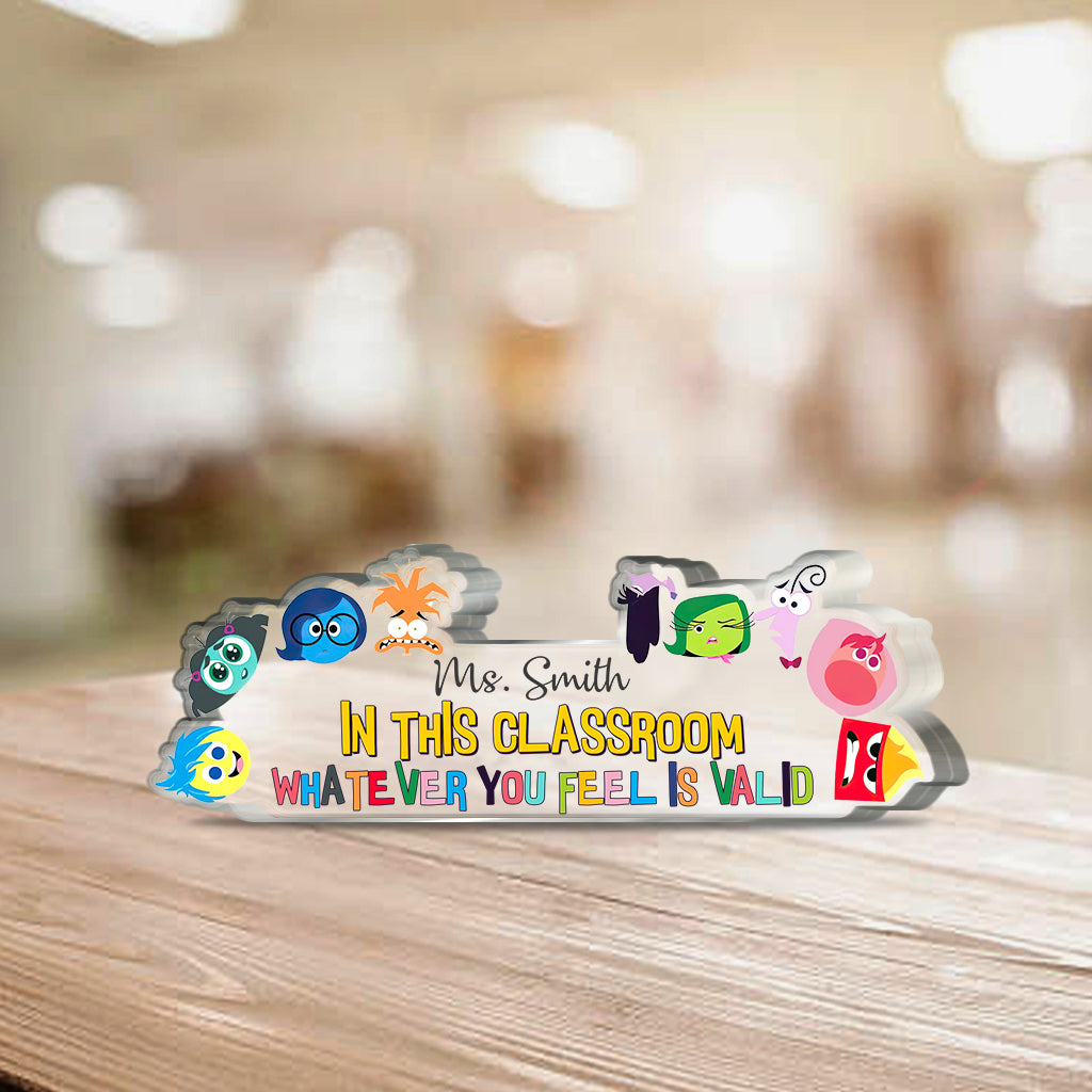 Personalized Custom Shaped Acrylic Plaque for Teacher Appreciation