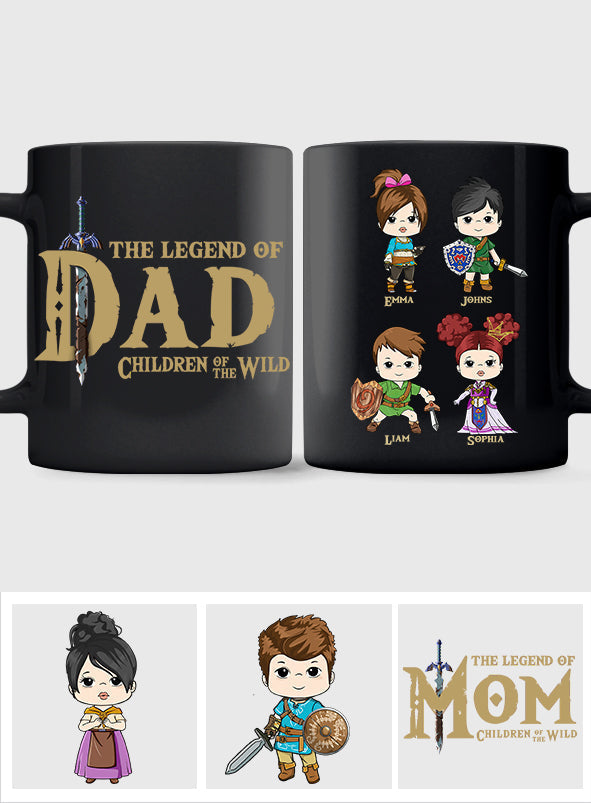 Personalized Legend of Dad Mug Custom Names Gift for Dad