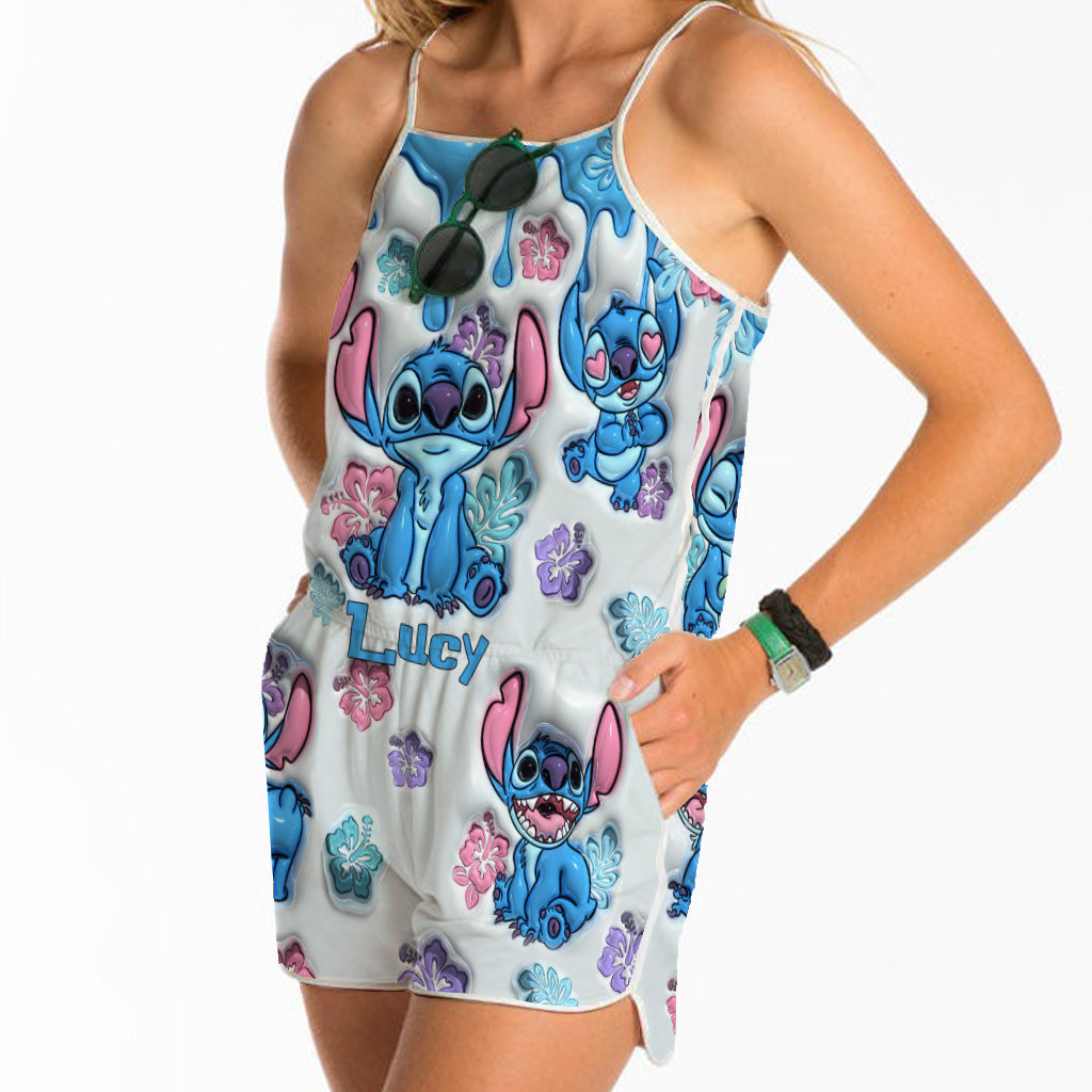 Personalized Ohana Romper with Custom Name for Kids