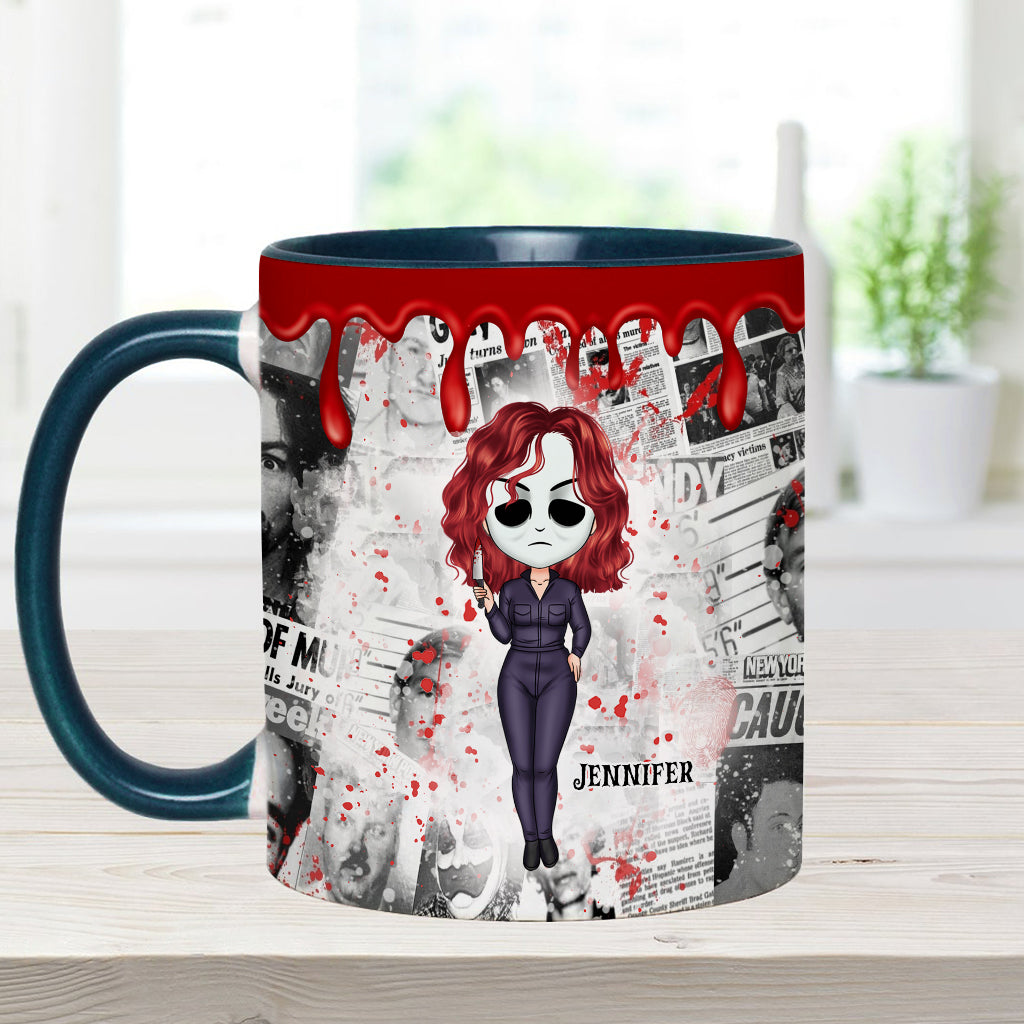 Personalized Accent Mug with Unique True Crime Design