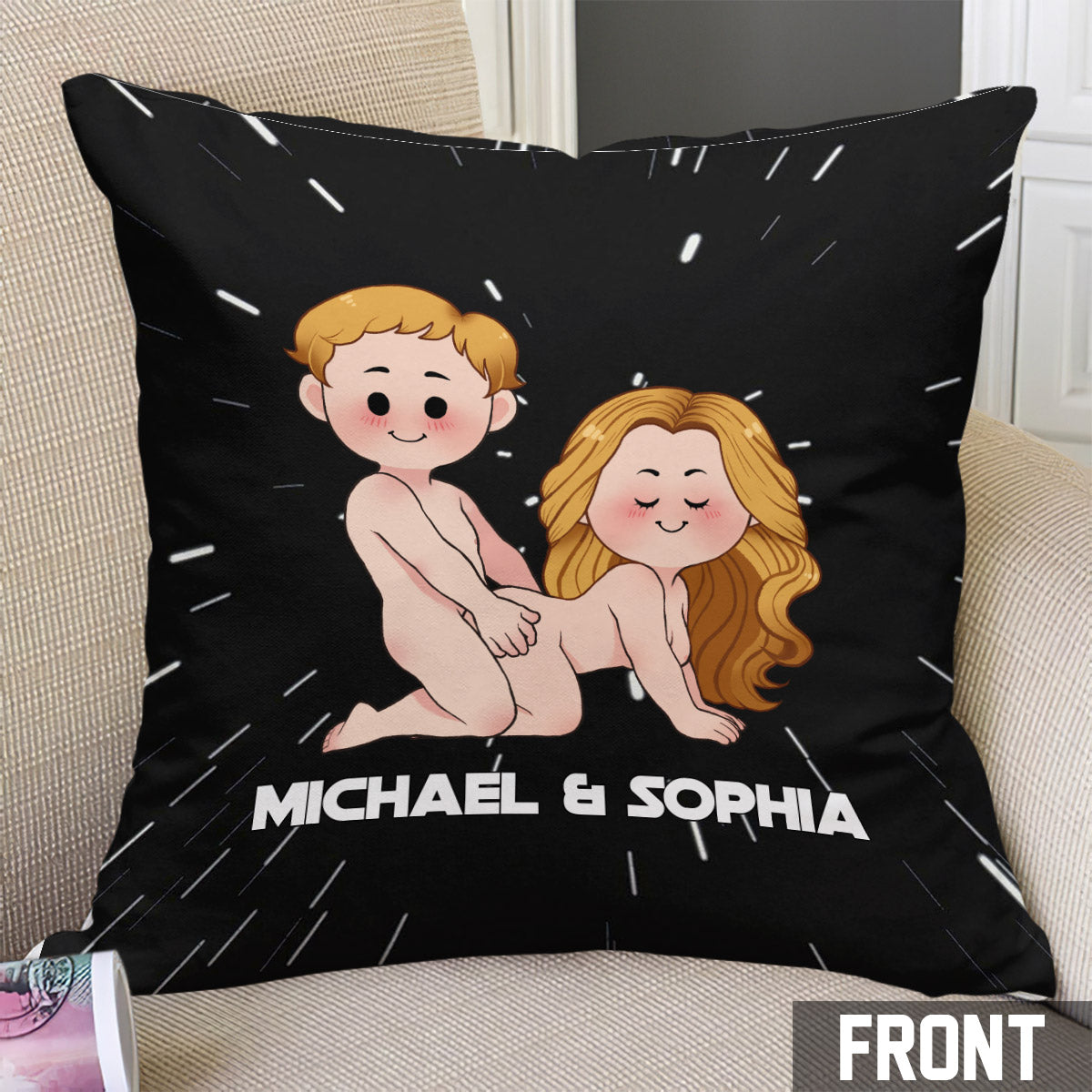 Personalized Throw Pillow Best Butt in the Galaxy Gift for Couples