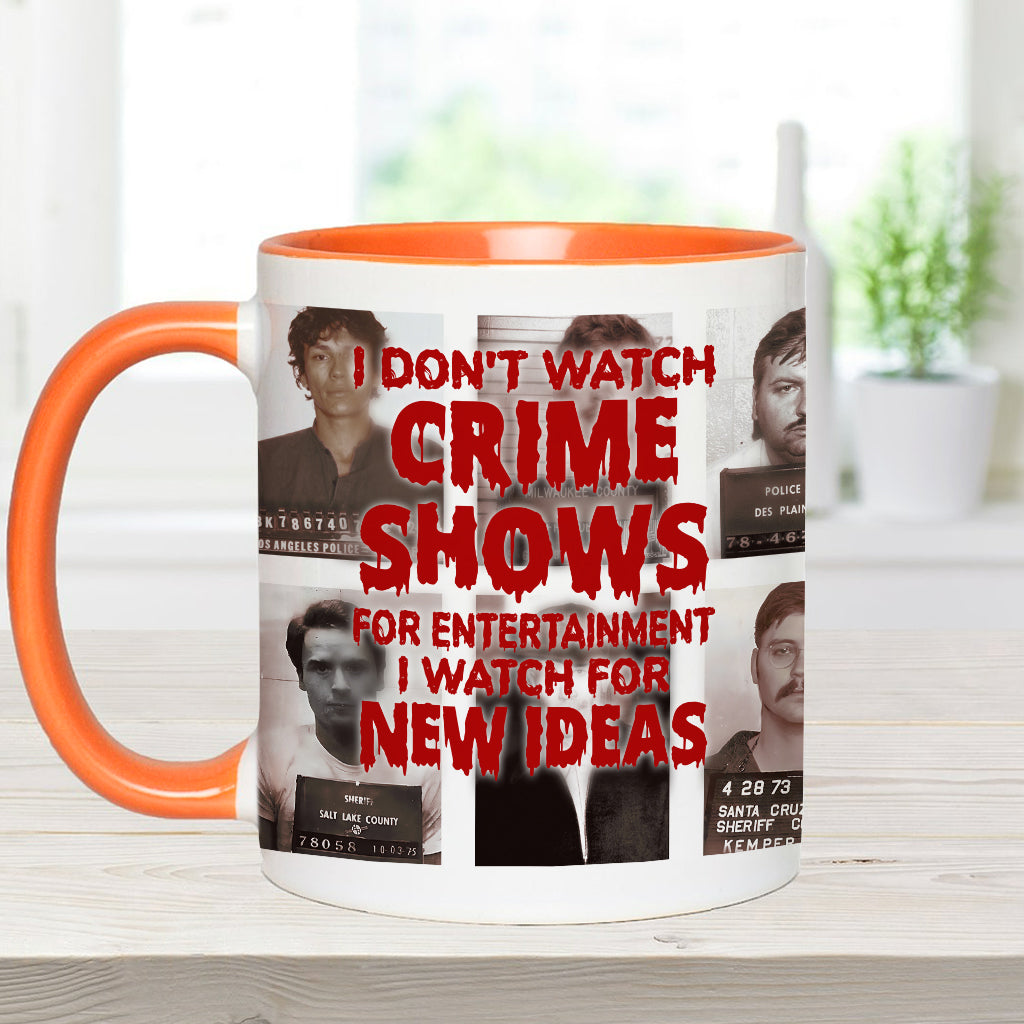 Personalized Accent Mug with Funny Crime Show Quote Gift Idea