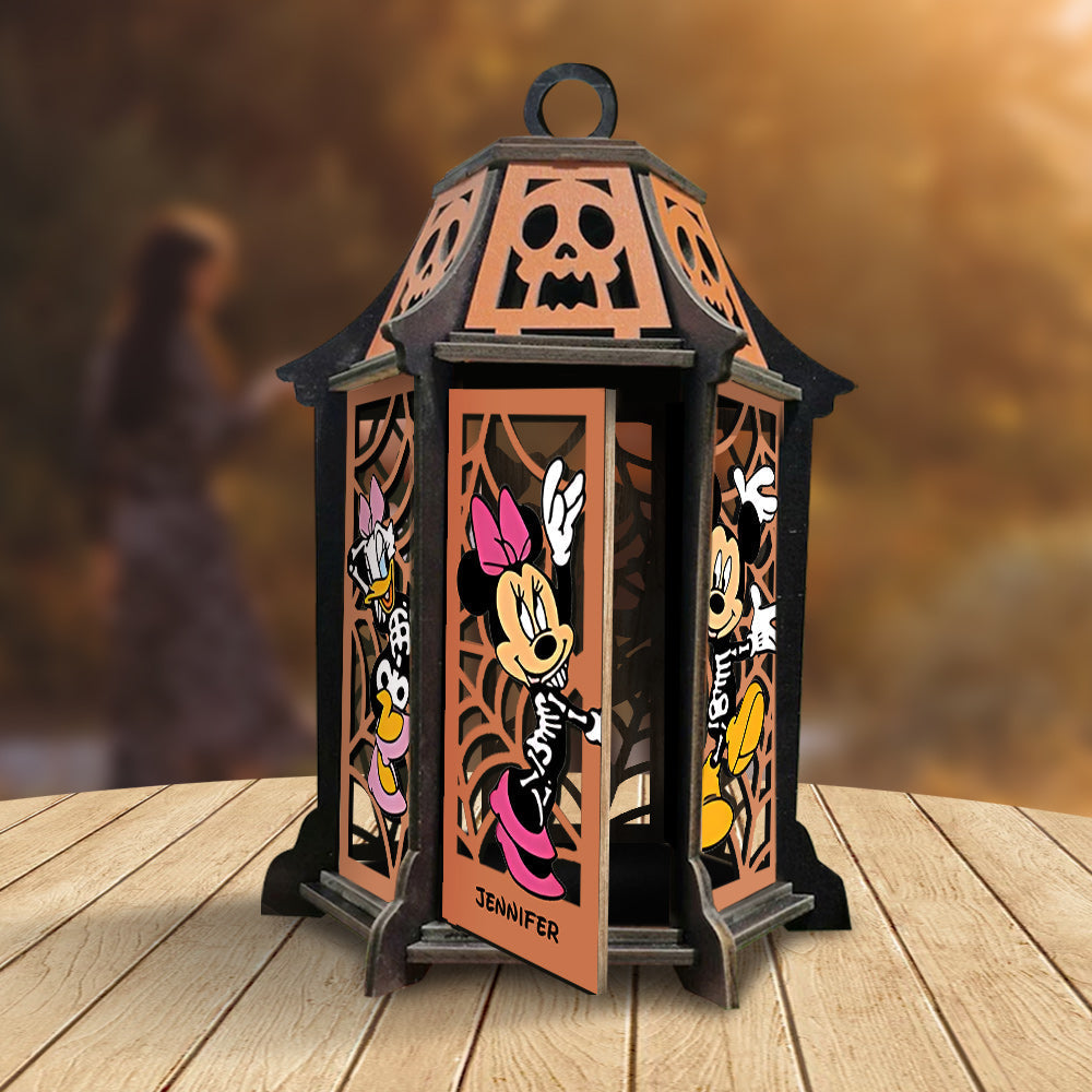 Personalized Laser Cut Halloween Lantern with Custom Name
