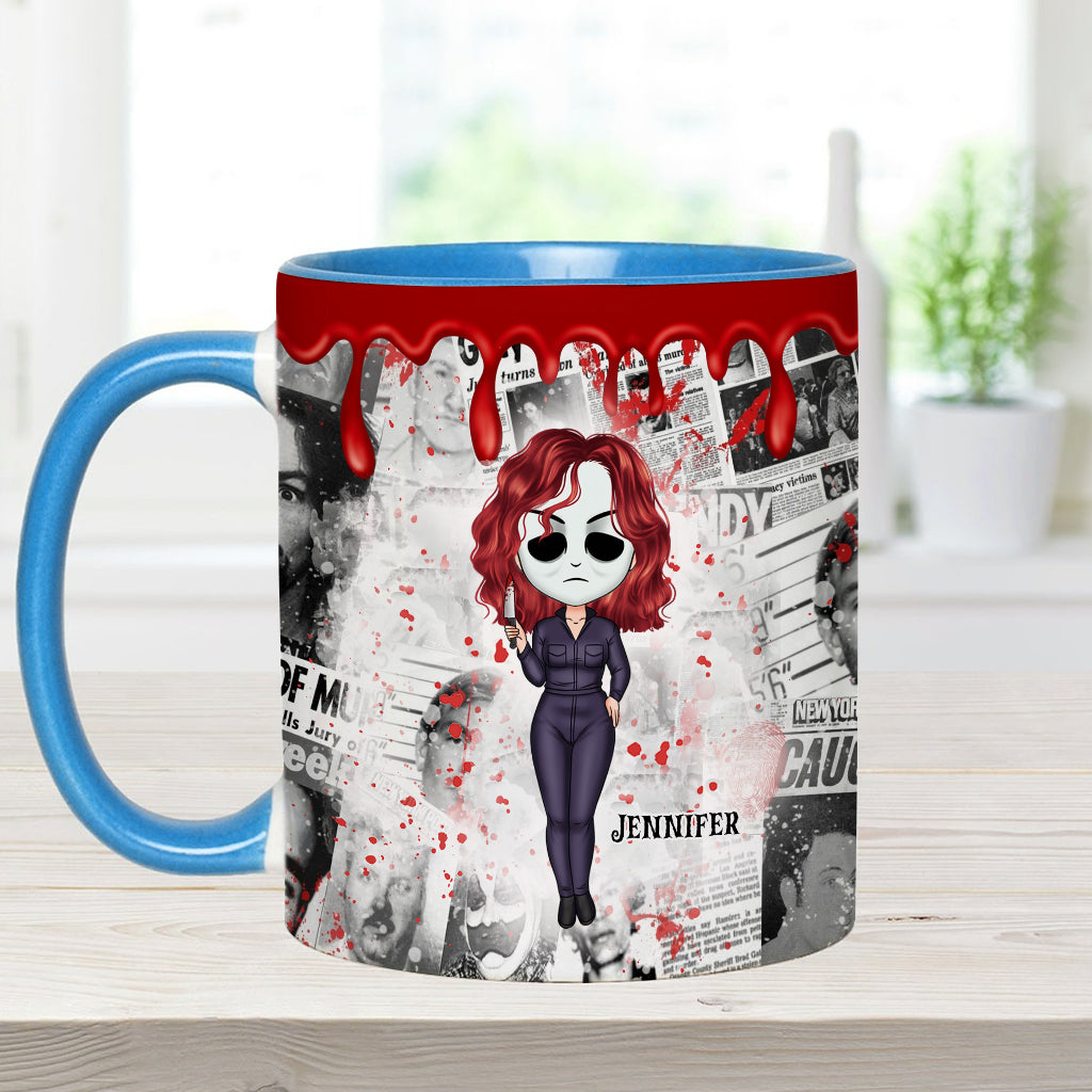 Personalized Accent Mug with Unique True Crime Design