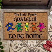 Load image into Gallery viewer, Personalized Family Doormat Grateful To Be Home Gift
