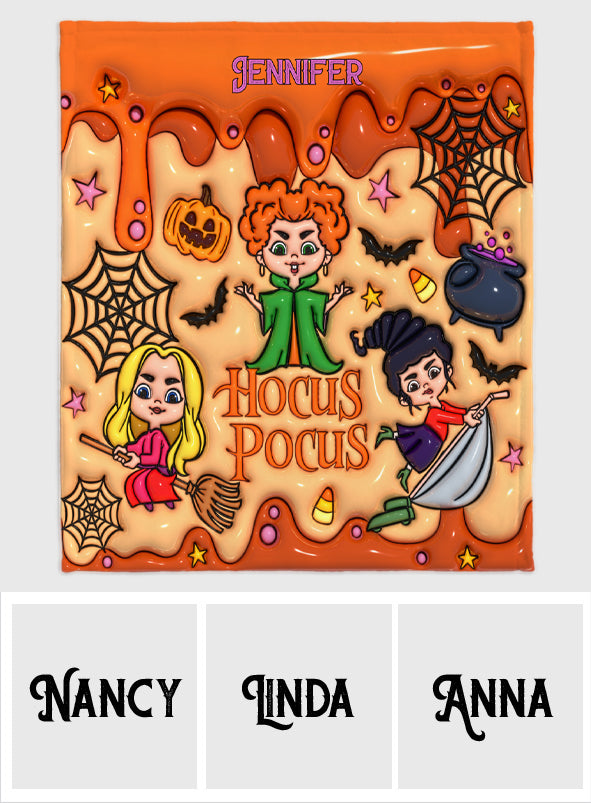 Personalized Hocus Pocus Blanket Custom Name Gift for Halloween